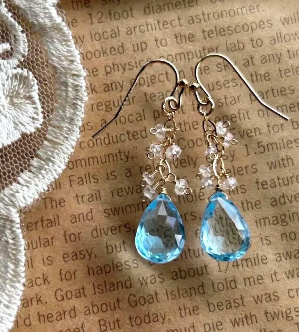 ブルートパーズルースsilver＆グレームーンストーン＆カレンシルバーチャーム他