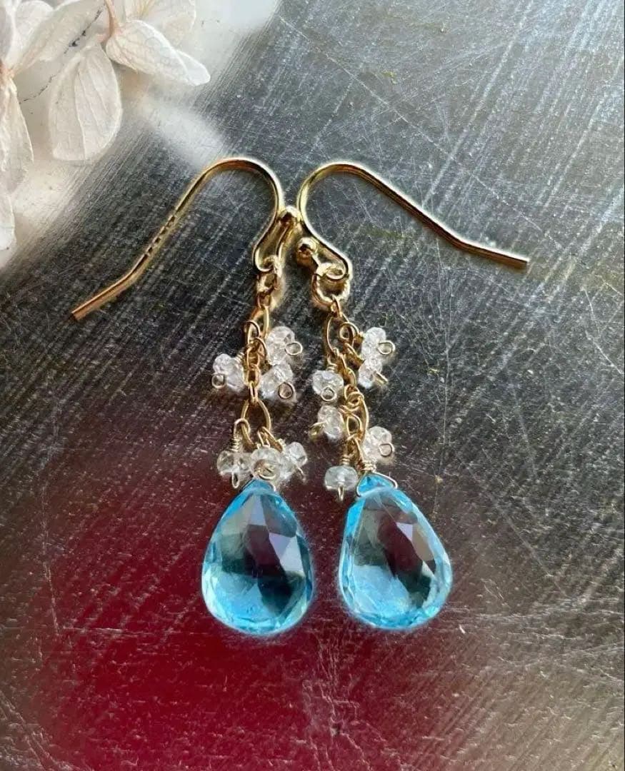 ブルートパーズルースsilver＆グレームーンストーン＆カレンシルバーチャーム他