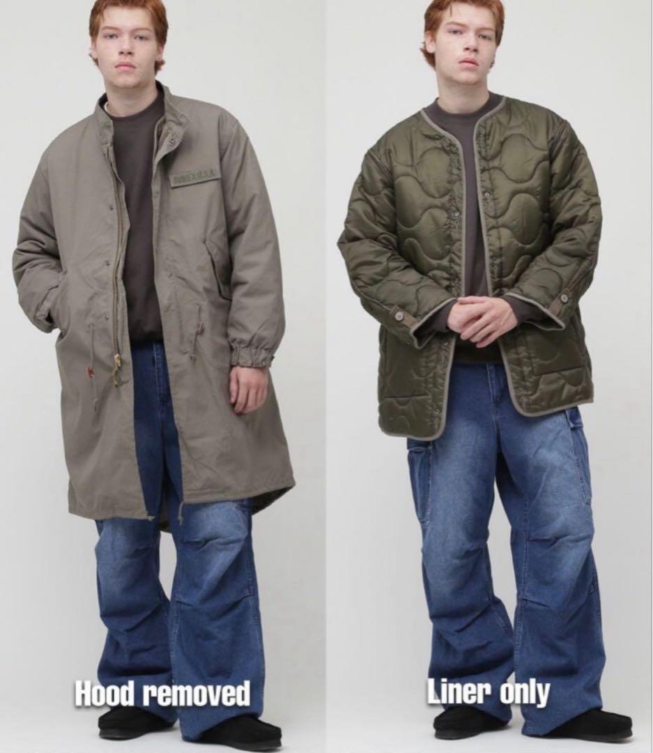 AVIREX モッズコート　 シェルライナー付き 3WAYカーキ XL