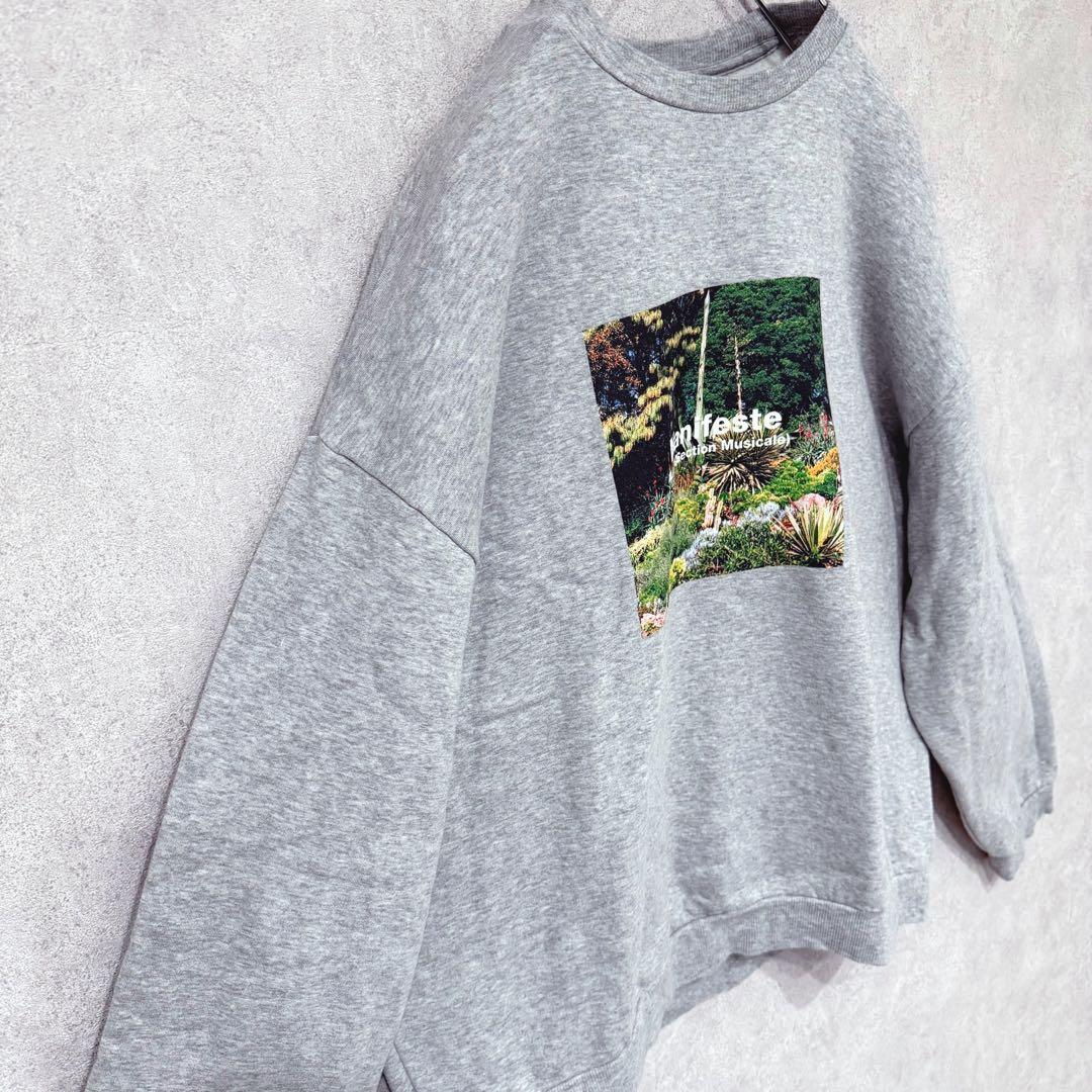 極美品★A.P.C スウェット　裏起毛　フォトプリント　トレーナー　グレー