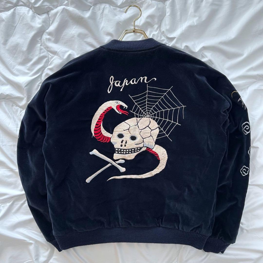 テーラー東洋 別珍 M品番 スカジャン ベロア 蛇髑髏 ドクロ 昇龍