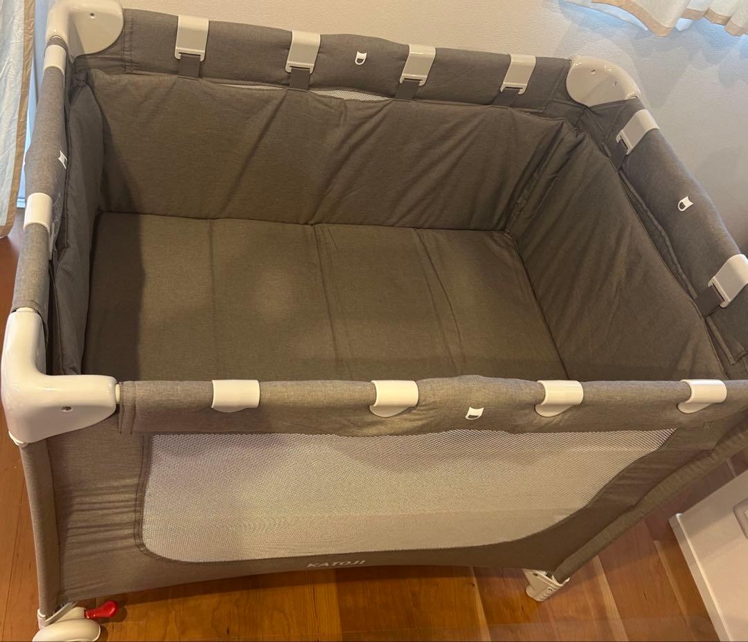 極美品　KATOJI ポータブルベビーベッド 60×90cm