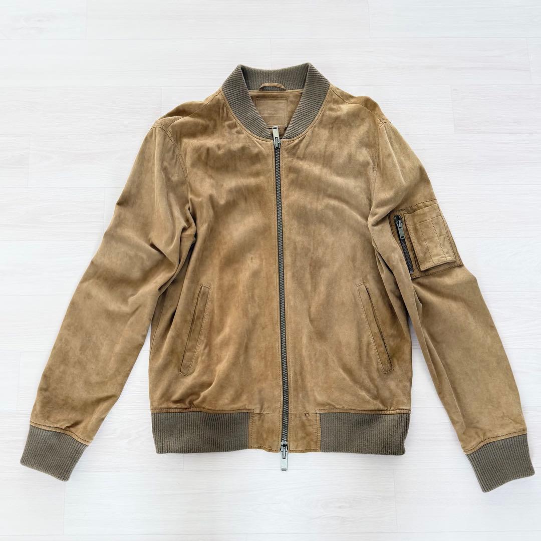 DESA デサ スエード レザー ブルゾン MA-1 ブラウン 50 L相当