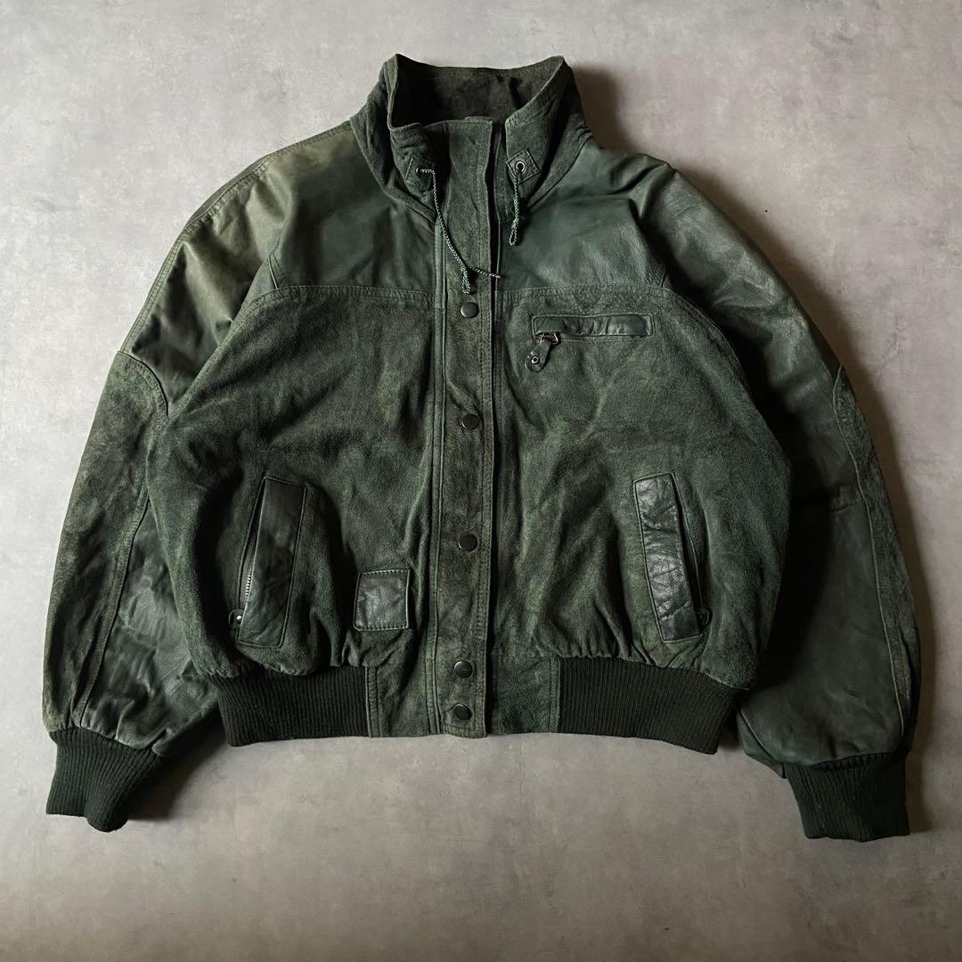 ジャケット・アウター 80s east west real leather jacket BQ43