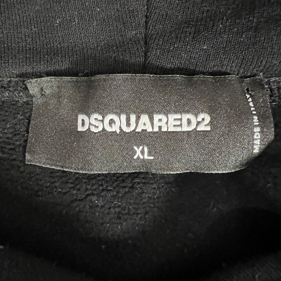 『希少サイズ』　ディースクエアード パーカー　ICON 大人気　黒　【XL】