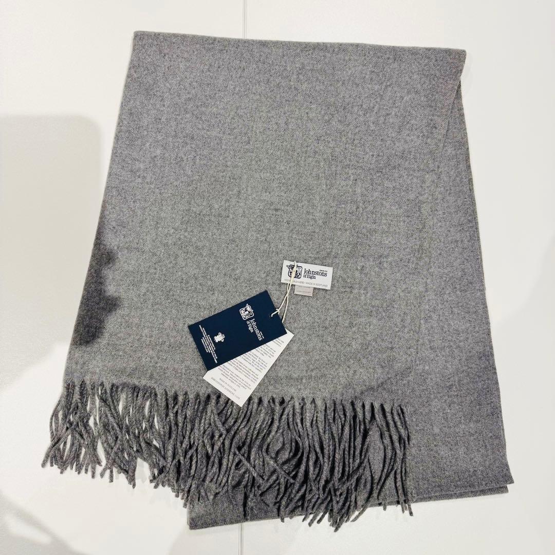 ジョンストンズ カシミア 大判ストール マフラーグレー 色: グレー