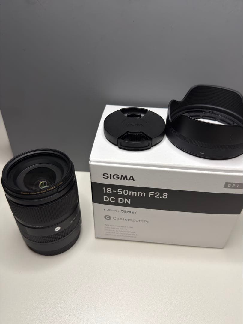 【美品】【フィルタ付き】sigma18-50mmF2.8DC DN xマウント