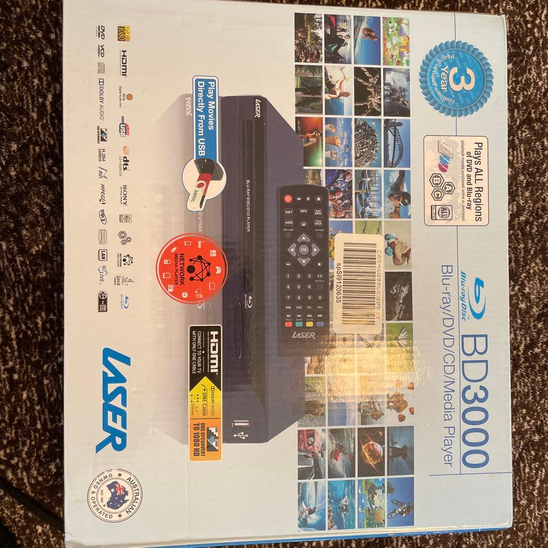 LASER BD3000 Blu-ray/DVDメディアプレーヤー