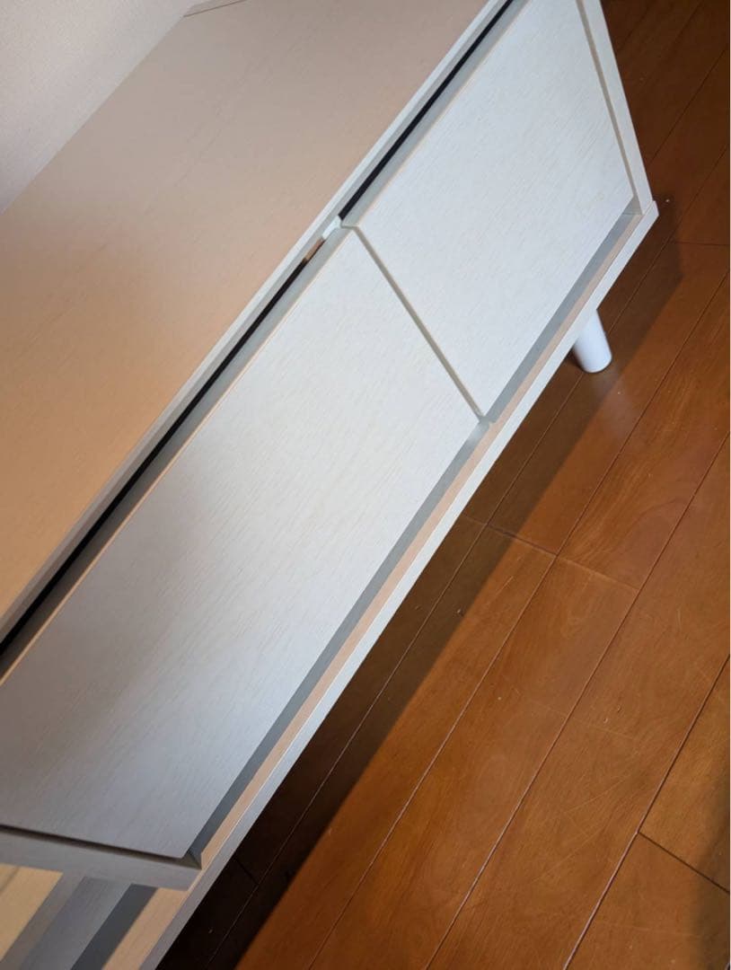 ■送料込■LOWYA ドレッサー ローテーブル ホワイト 鏡 化粧台 センター