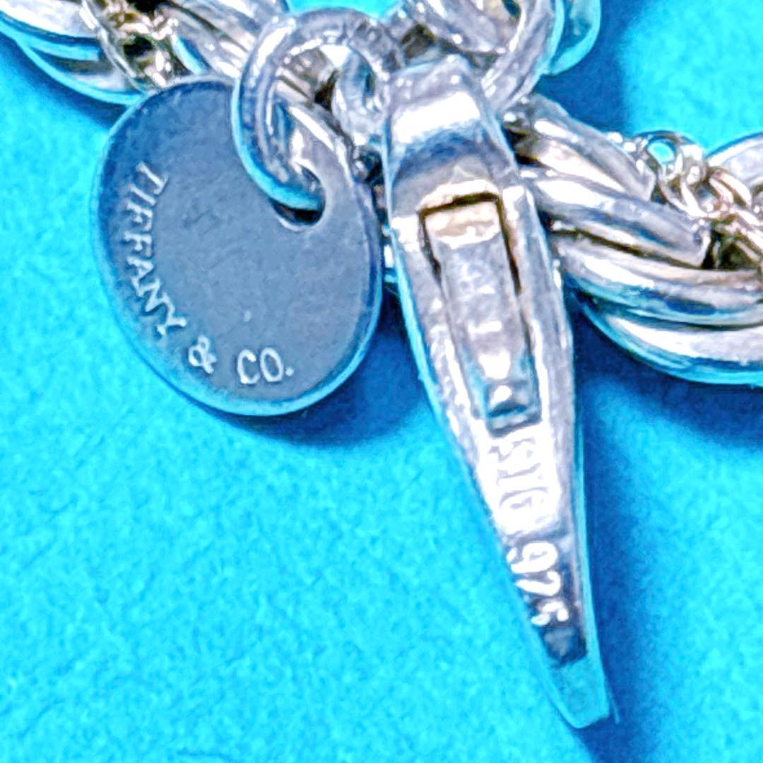 【美品】19cm ティファニー ツイスト コンビブレスレット 750/925