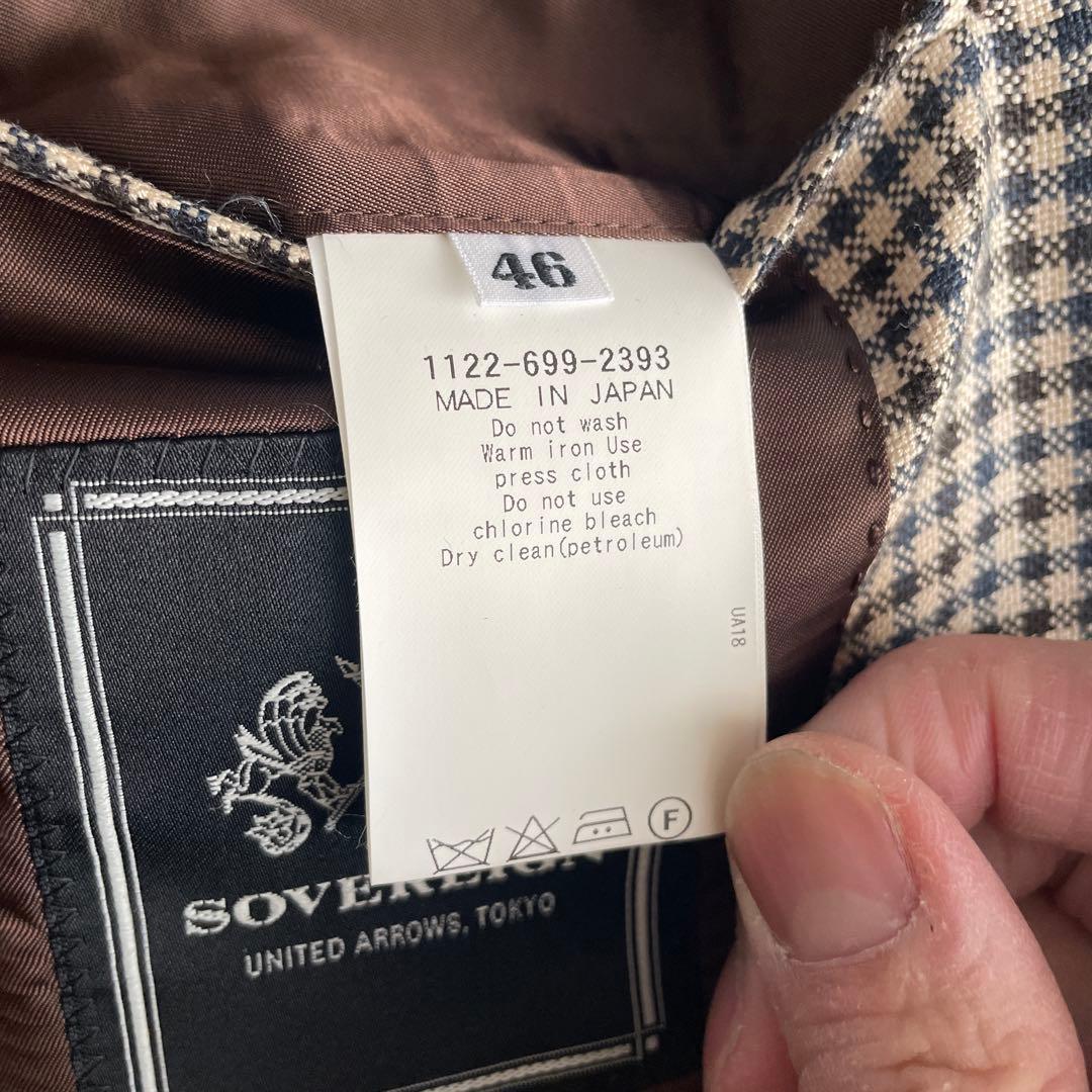 ユナイテッドアローズ　ソブリン　チェックジャケット