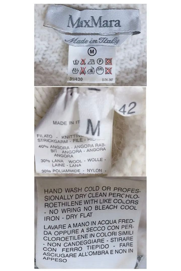 最高級 白タグ【MaxMara】クリーニング済 極上アンゴラウール