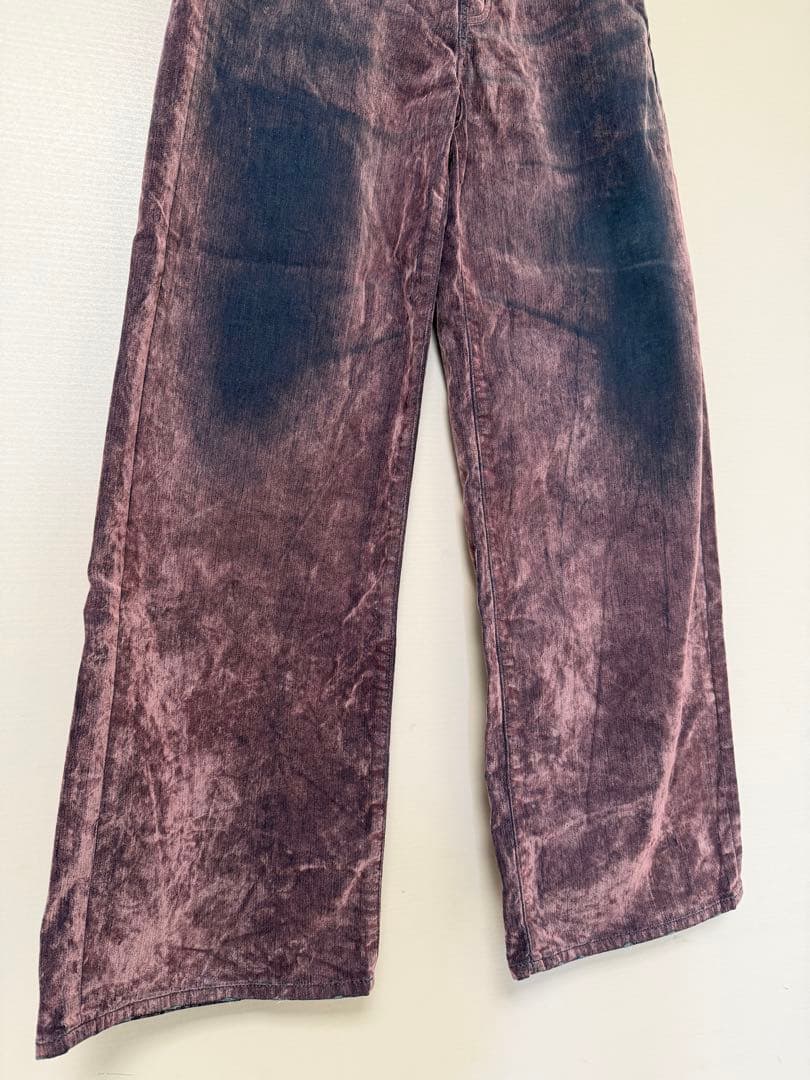 パンツ MOUSSY VELVET DENIM PINK