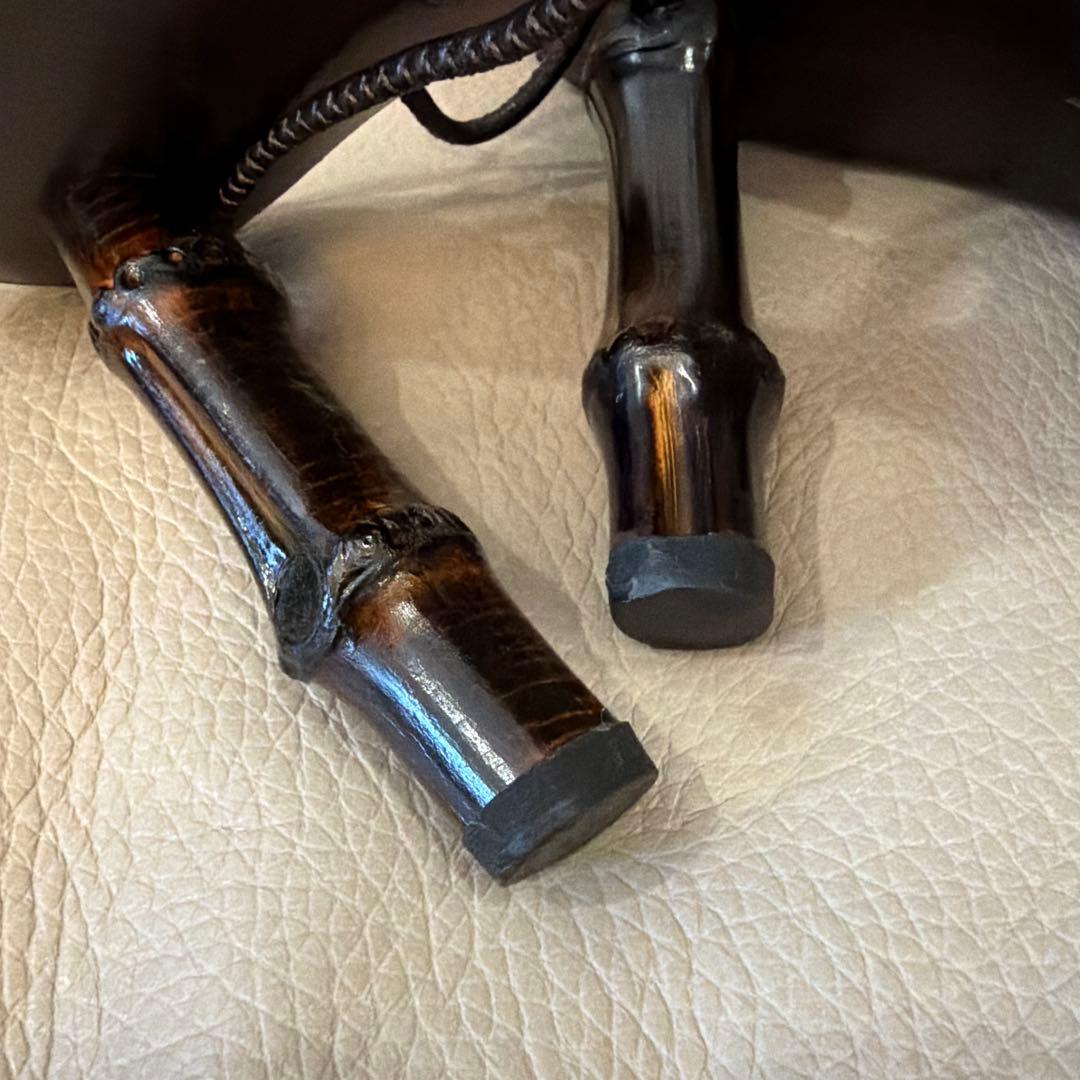 【美品】GUCCI バンブー　ブラック ストラップサンダル　サイズ7 1/2