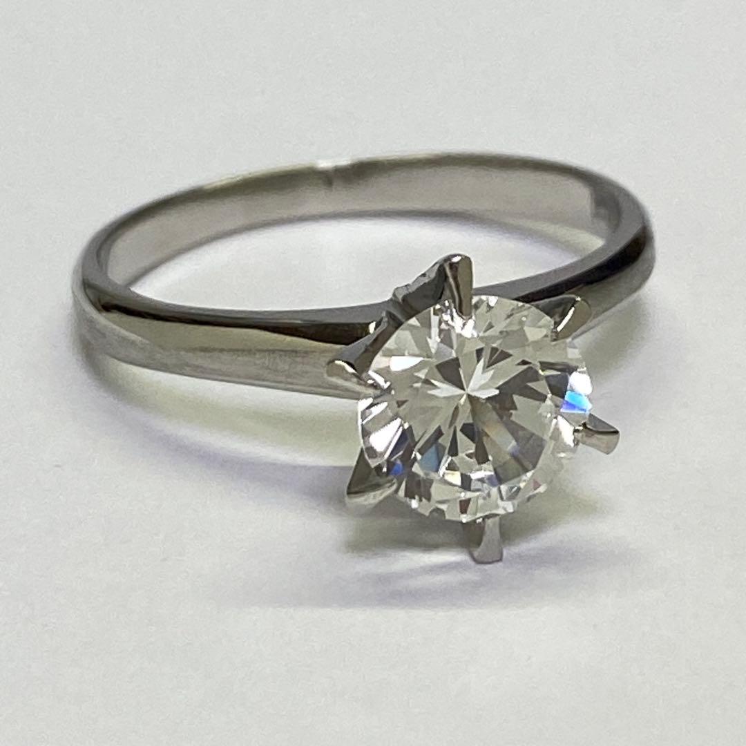 キッミ　Pt850　1.50ct　キュービックジルコニアリング