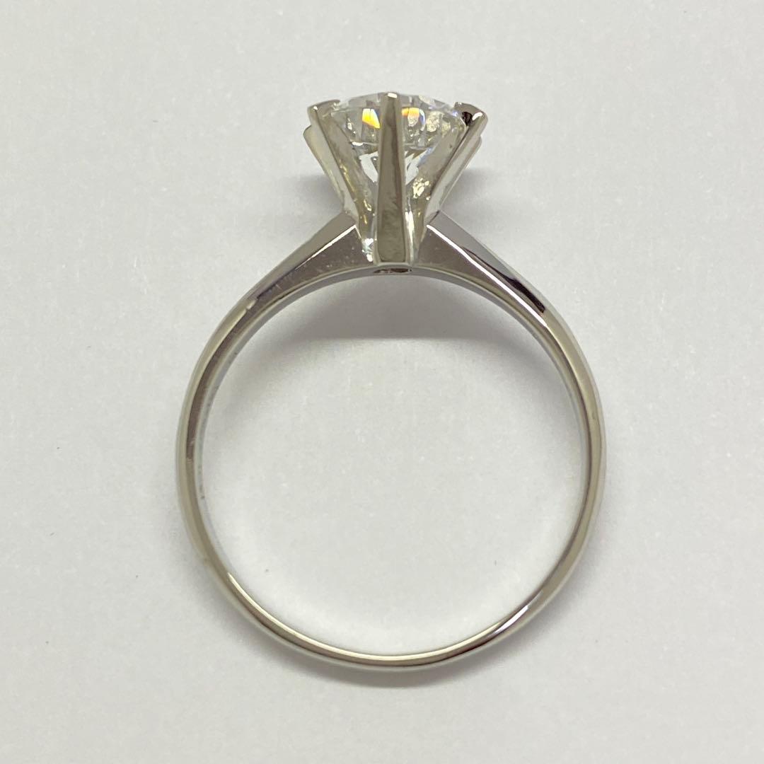 キッミ　Pt850　1.50ct　キュービックジルコニアリング
