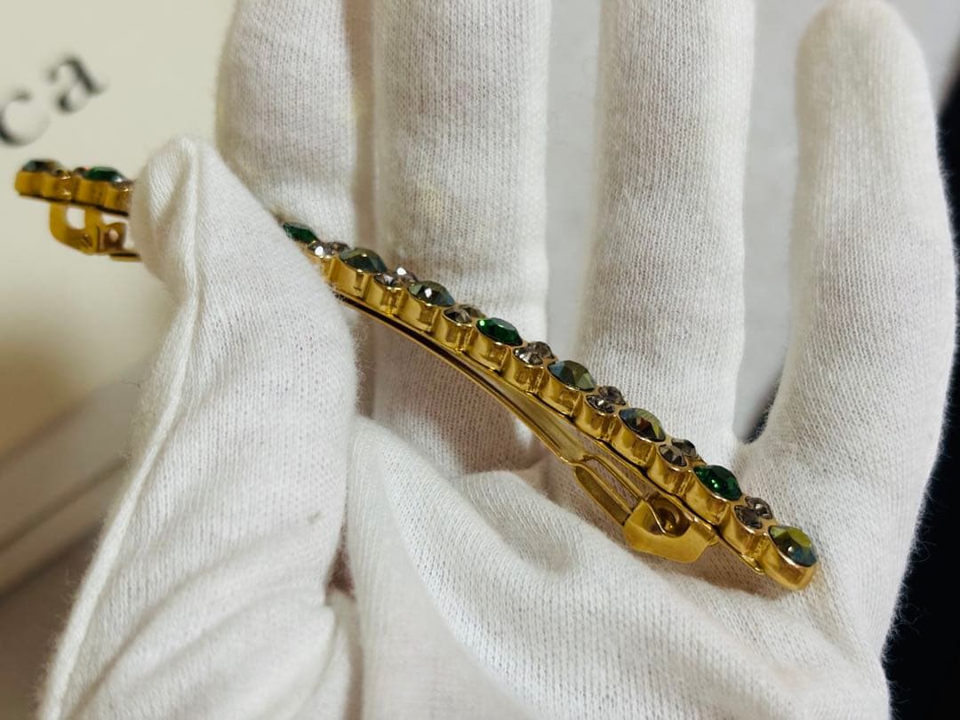 【レア/極美品】アッカ acca クリップ バレッタ グリーン