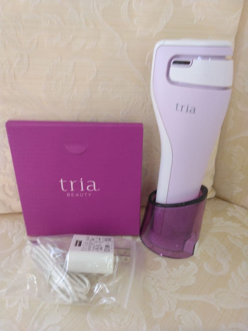 tria 美容器 パープル 充電器付き