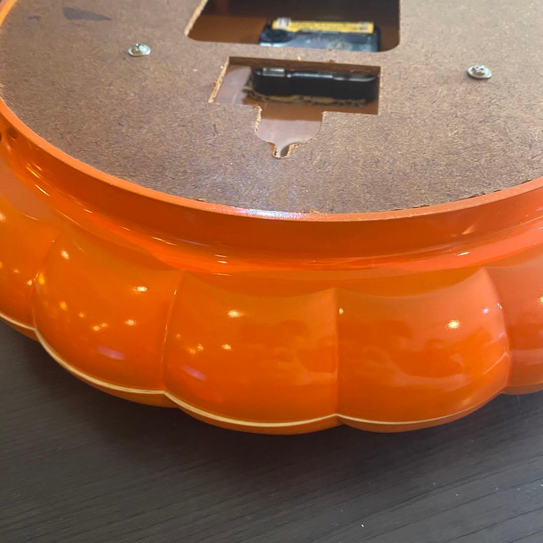 CITIZEN リペイント　壁掛時計 ミッドセンチュリー　昭和レトロ　オレンジ