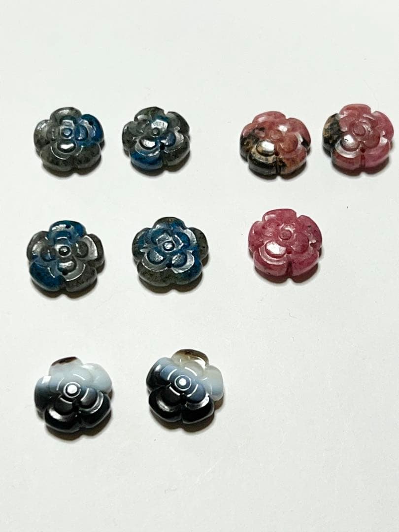 じばにゃん❤️ バンデットアゲート　カメリアカービング　14kgf ピアス