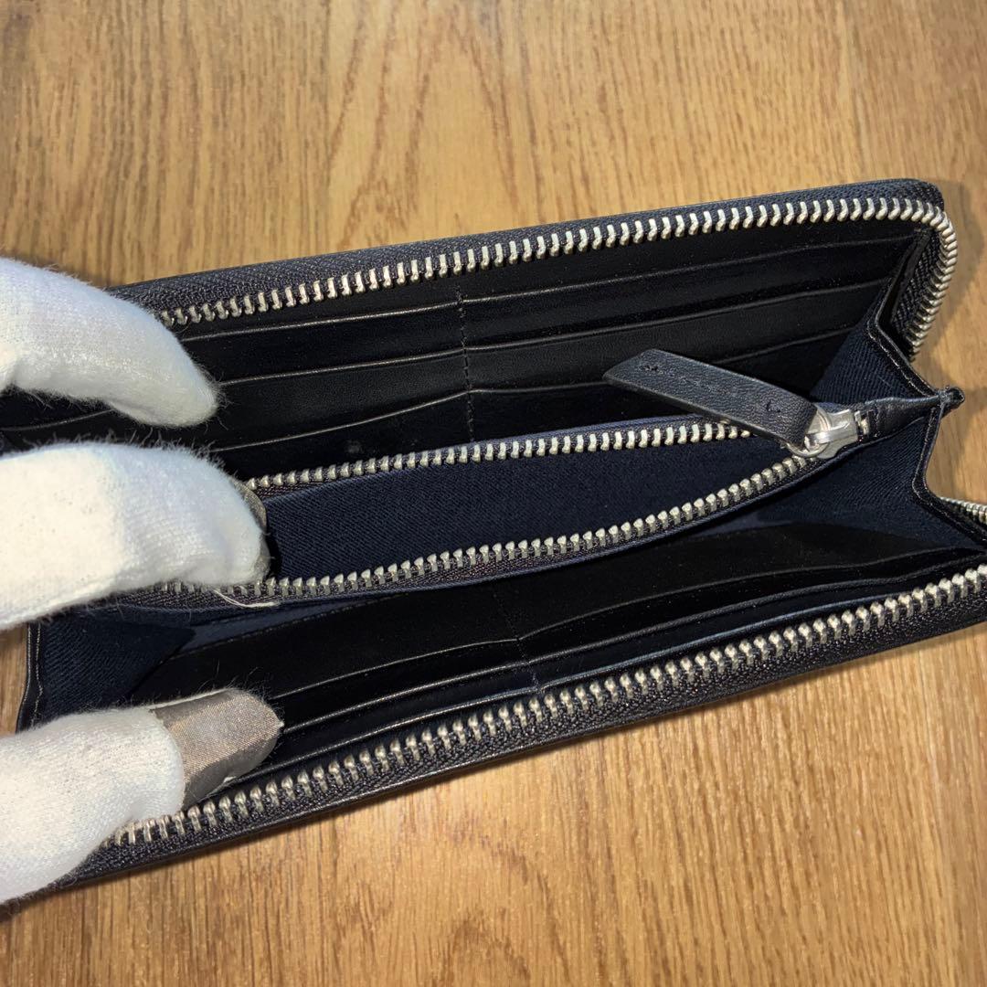 【未使用品】トミーヒルフィガー ロゴ ラウンドジップ 長財布 ブラック 箱付き