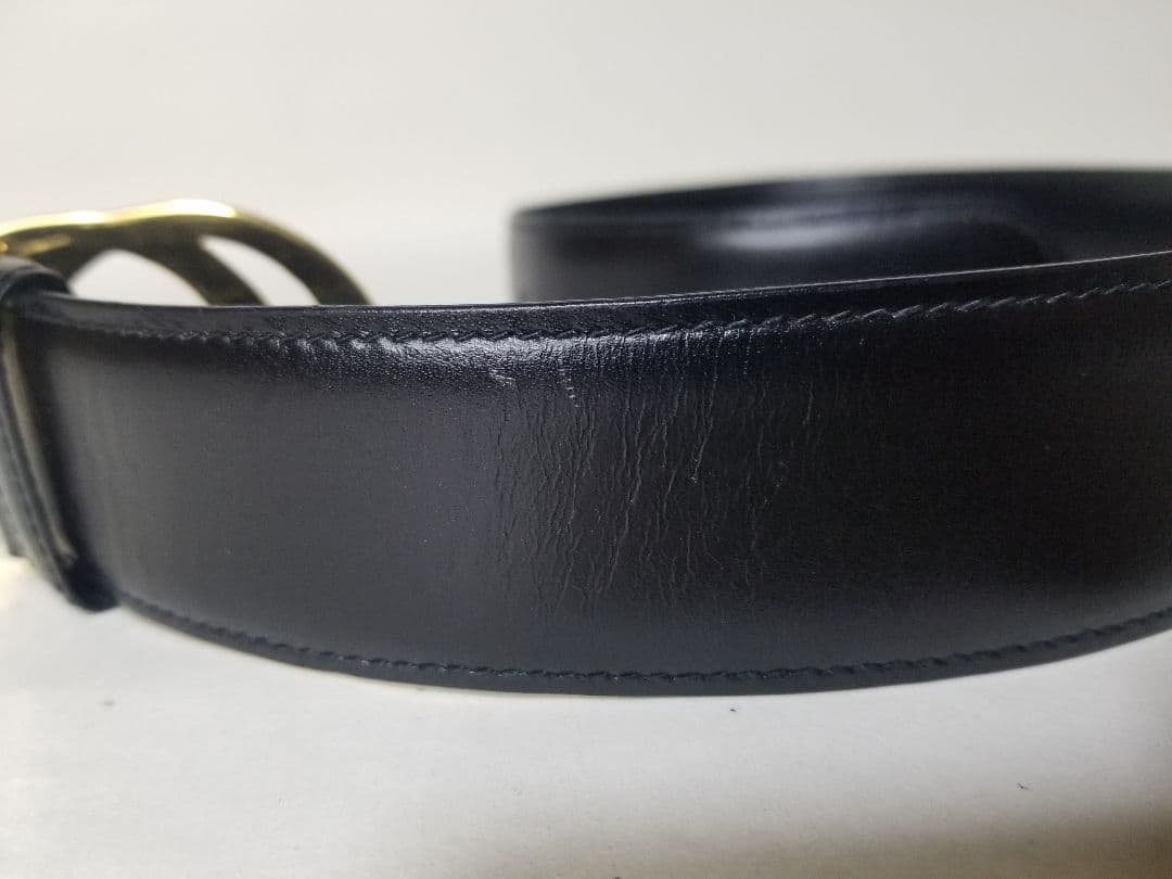 グッチ　GUCCI ベルト　黒　ブラック　GGバックル