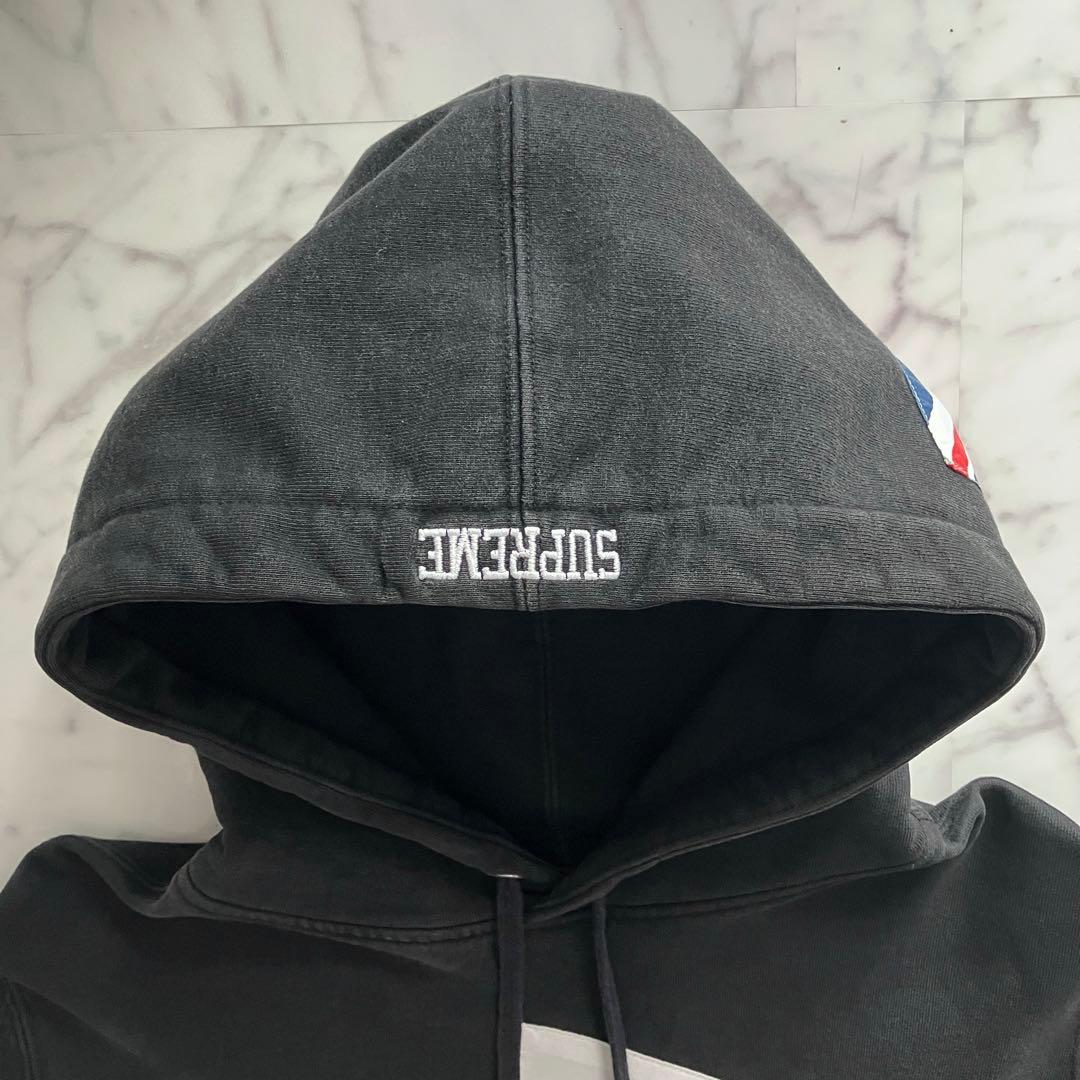 【美品】Supreme パーカー 国旗プリント ブラック 黒 Mサイズ カナダ製