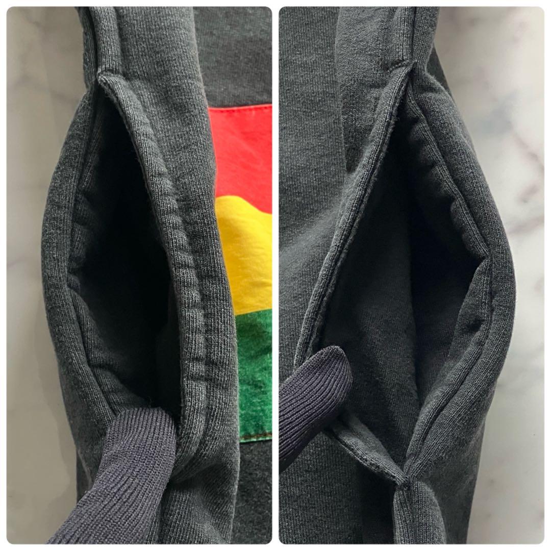 【美品】Supreme パーカー 国旗プリント ブラック 黒 Mサイズ カナダ製