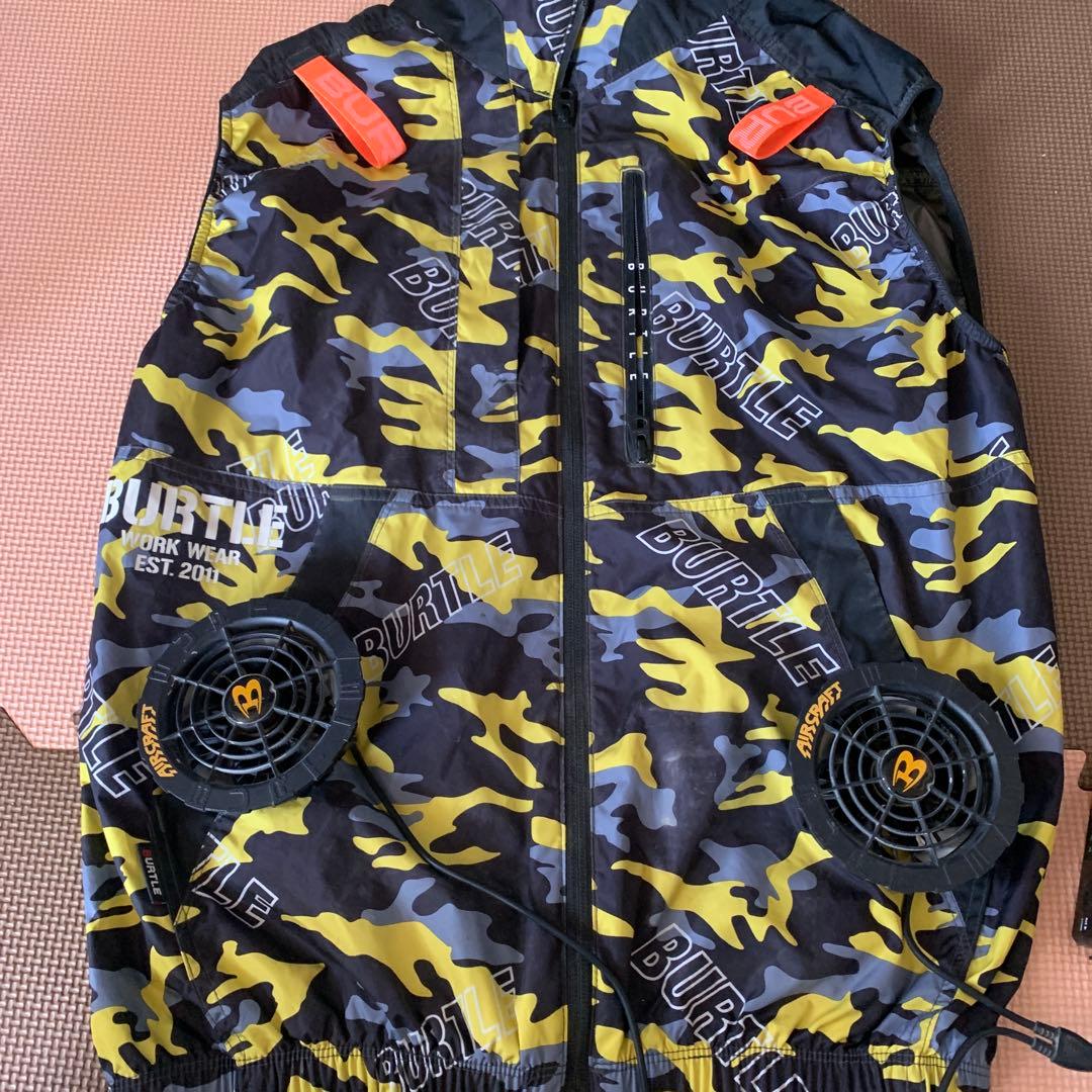 BURTLE 迷彩柄ファン付きベスト AC08-22V