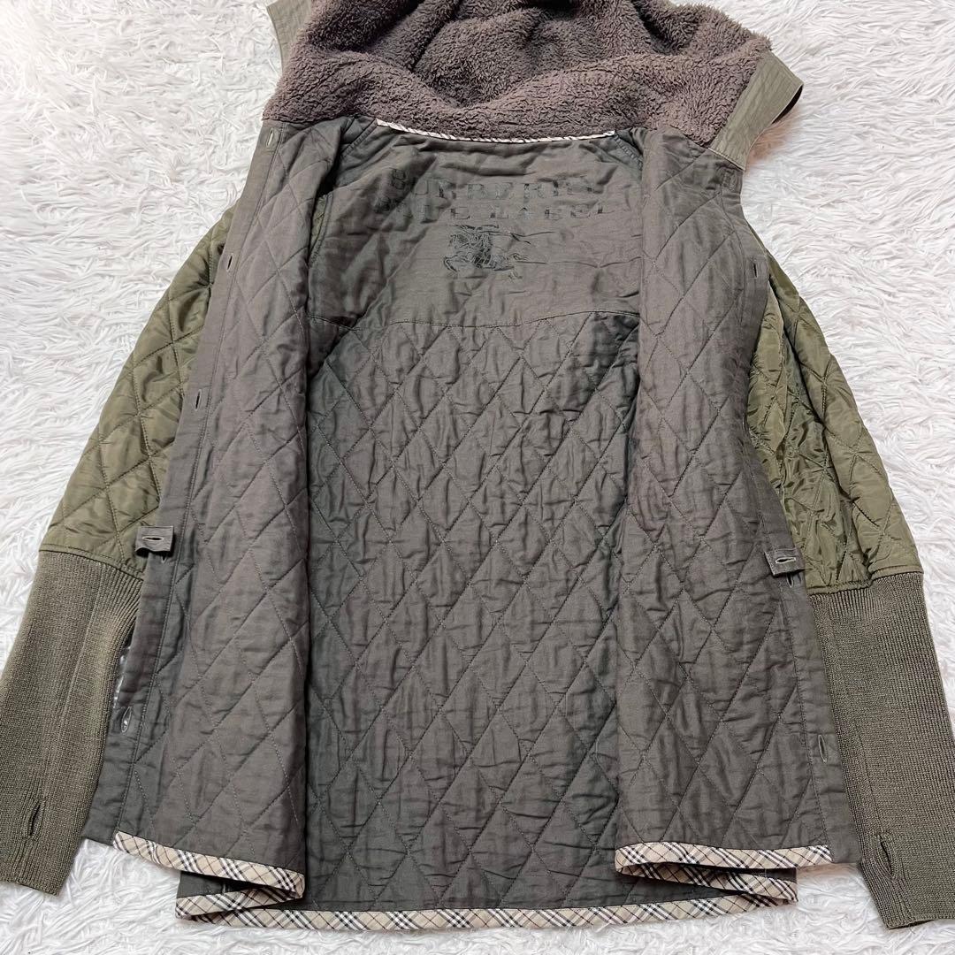 BURBERRY BLUE LABEL キルティングライナー付きモッズコート