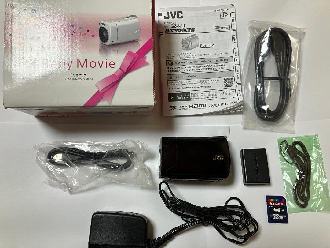 JVC デジタルビデオカメラ GZ-N11-T 32GBSDカード付き