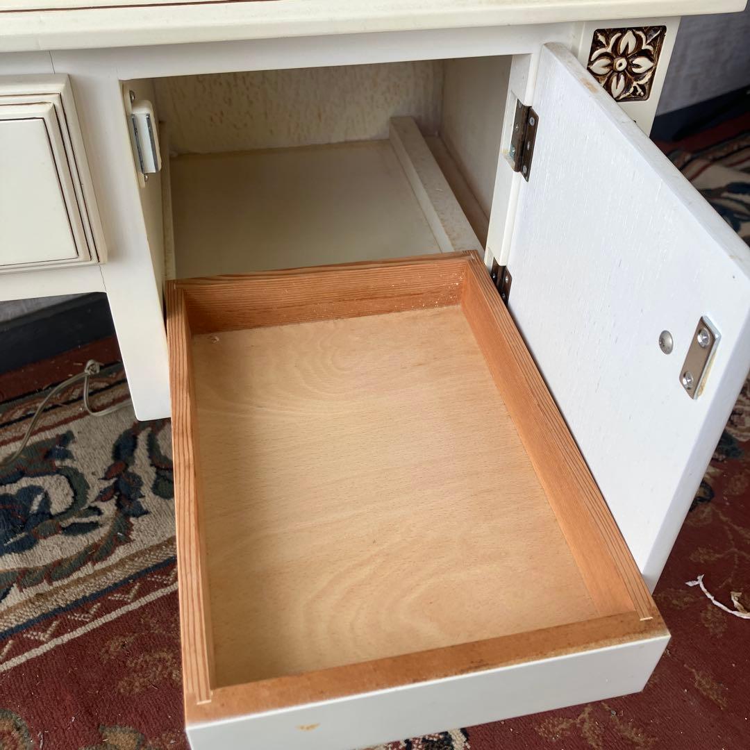 フランスベッド ロココ クラシカル 木製ドレッサー 化粧台 古家具 ビンテージ