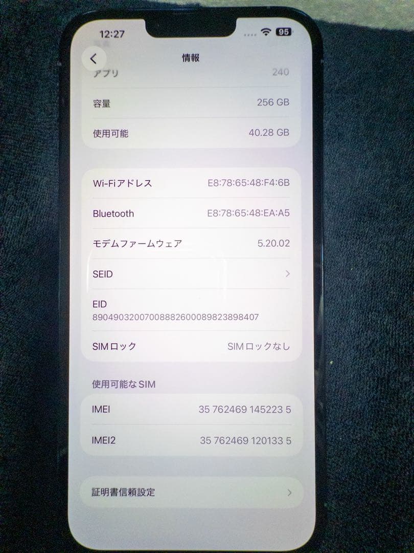 iPhone 13 Pro Max 256GB シエラブルー
