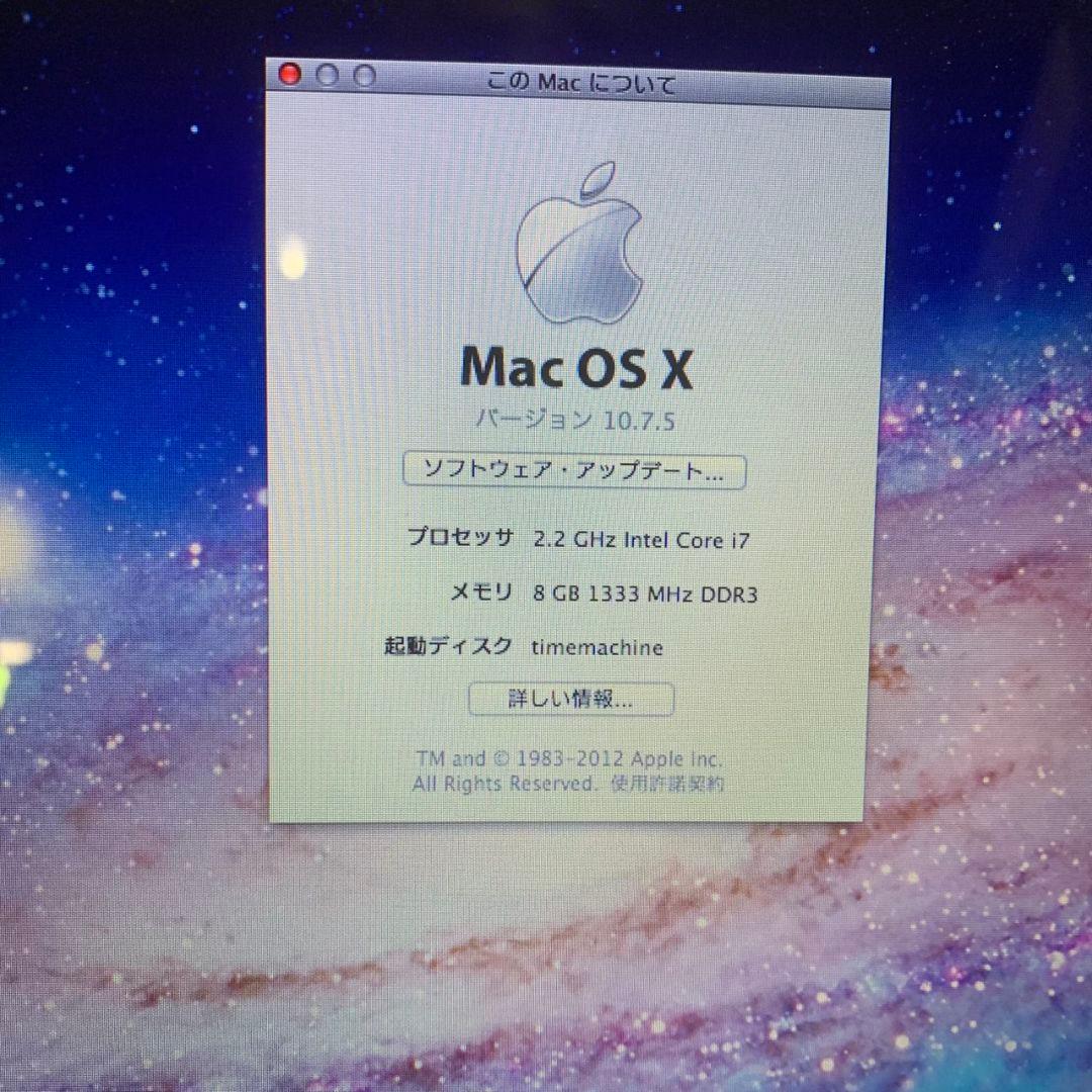 MacBook本体 K756 Apple MacBook Pro A1297