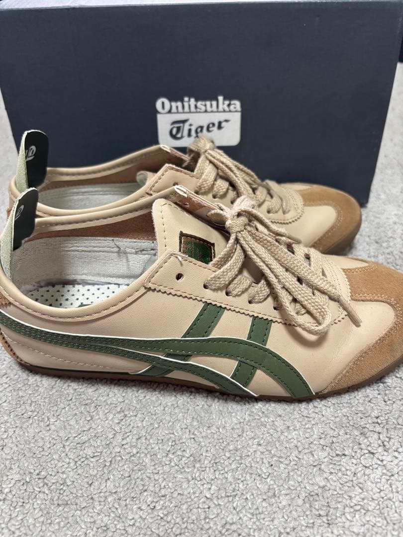 Onitsuka Tiger スニーカー 26.0cmベージュ/グリーン 箱付き