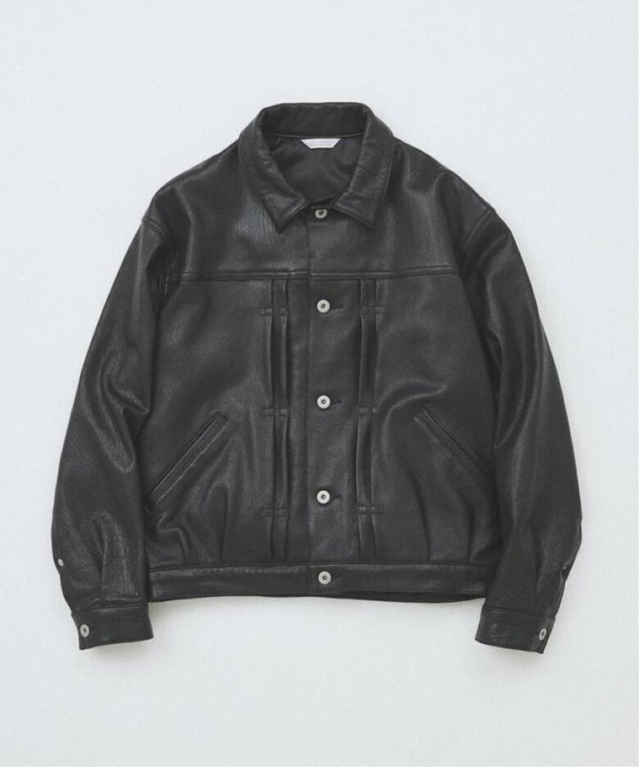 新品 ジャーナルスタンダード ラムレザー トラッカージャケット ブラック L