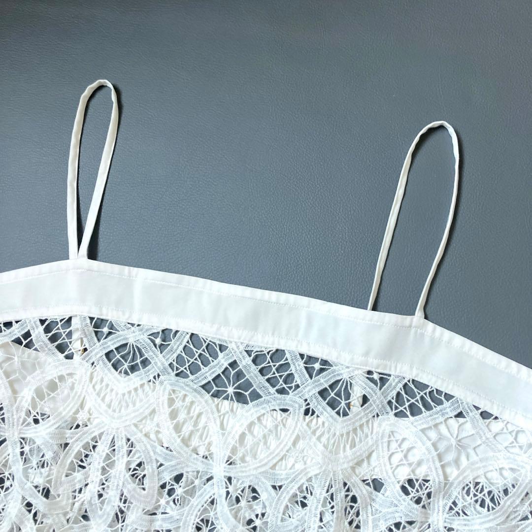 【クマミ】23区　エンブロイダリージャージーレースキャミソール 48