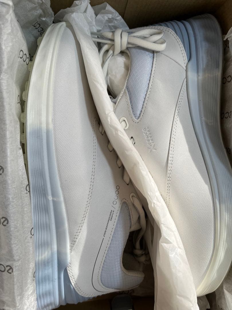 新品エコーGolf SThreeレザーGoreTexゴルフシューズ23.5
