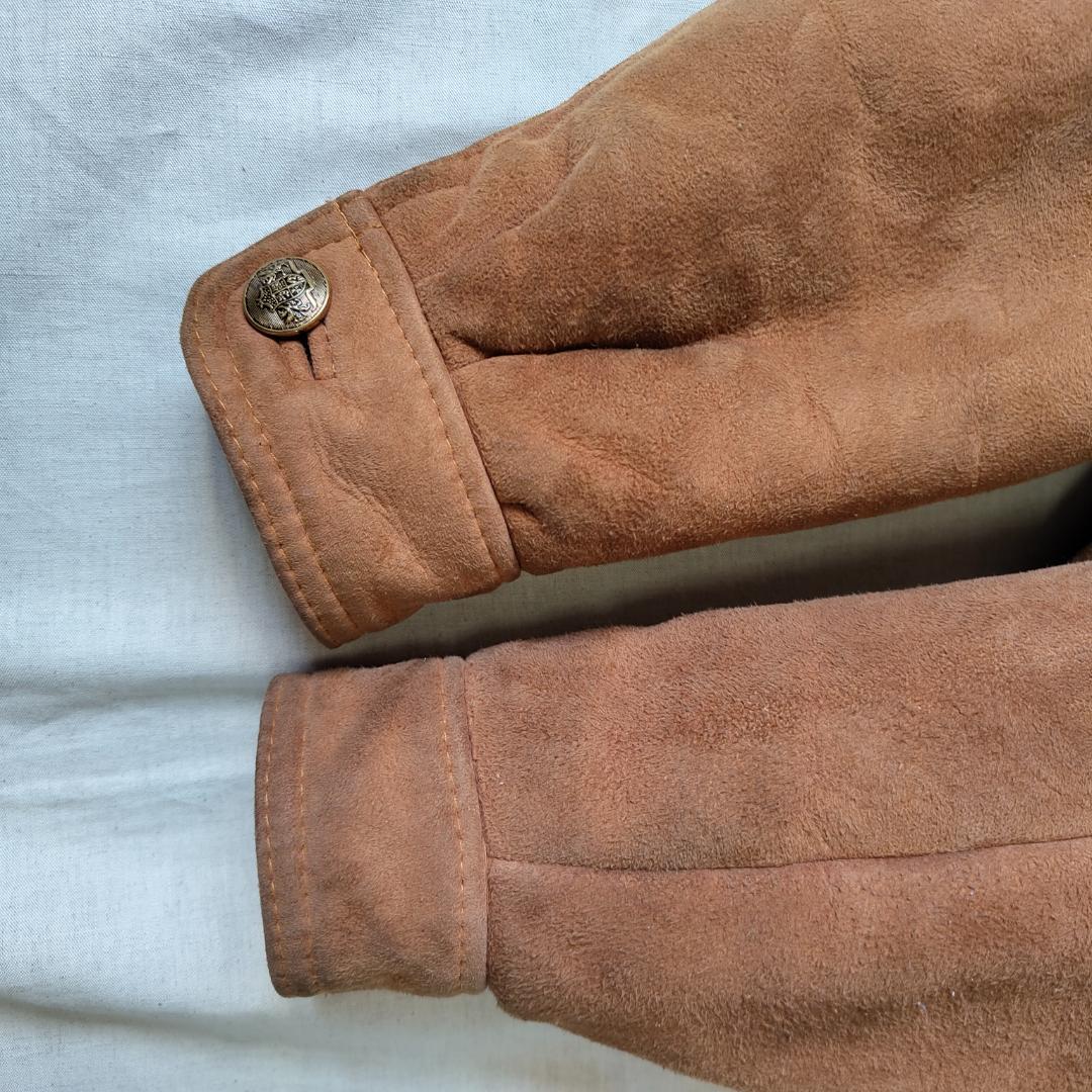 80s90s USA製 スウェード 3rdタイプ トラッカージャケット ムートン