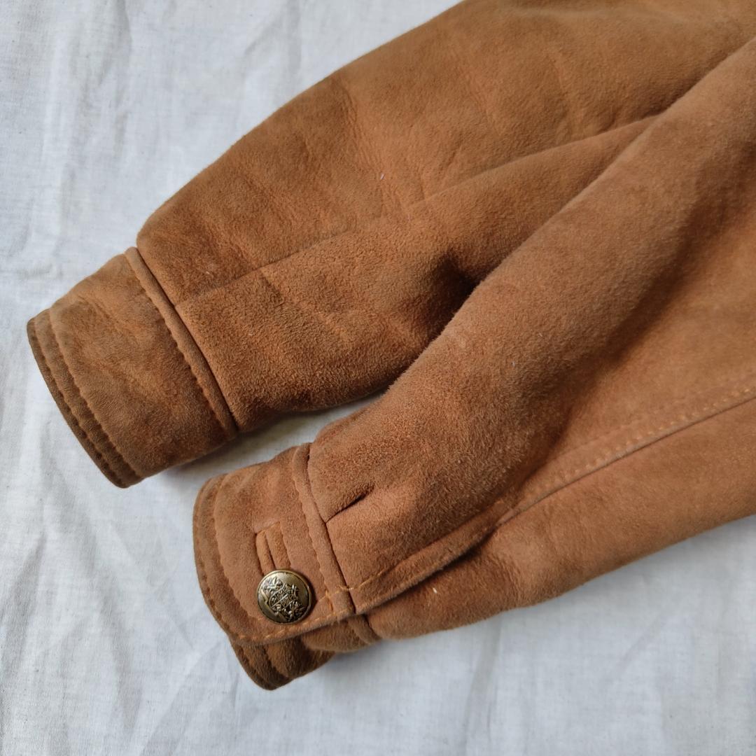 80s90s USA製 スウェード 3rdタイプ トラッカージャケット ムートン