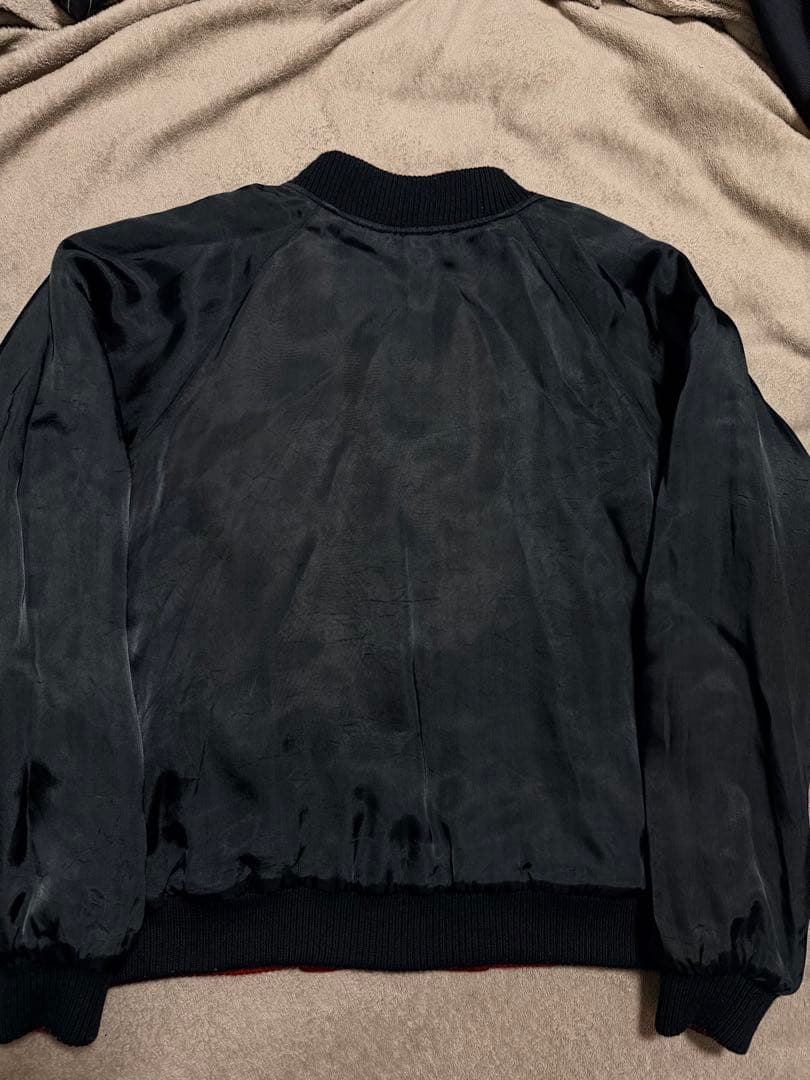 ２面用 JAPAN 90s 別珍 vintage 地図日本 スカジャン レーヨン