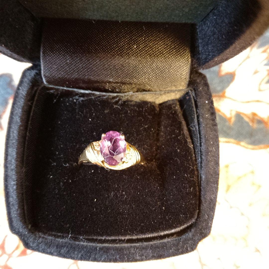 アメジストリング 波状デザイン