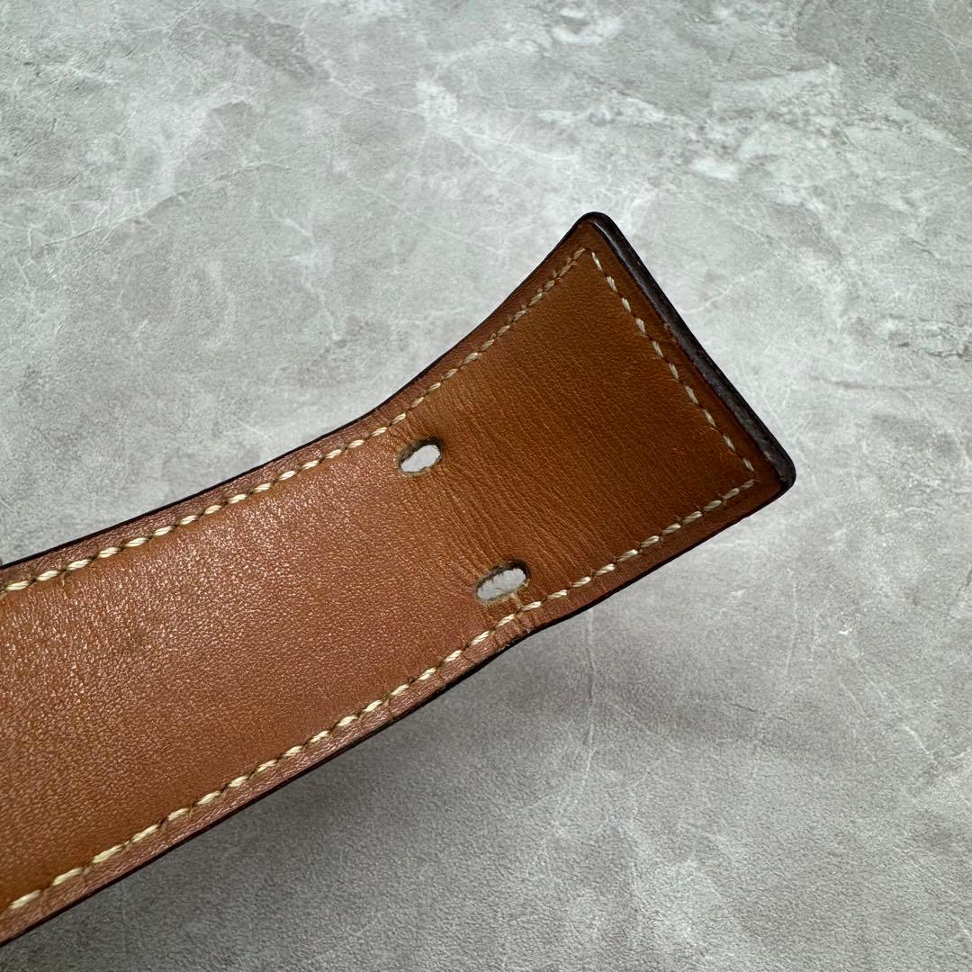 やや難あり　HERMES コンスタンスベルト ブラウン レザーベルト