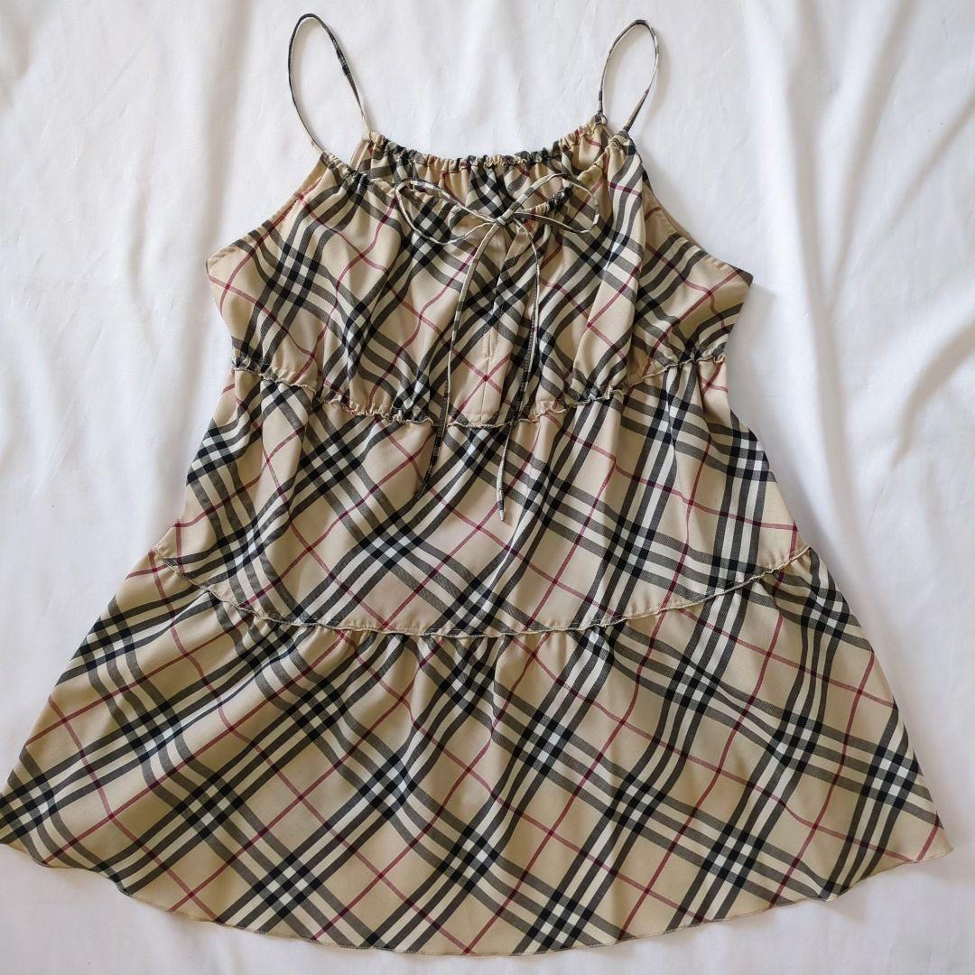 【美品✨BURBERRY】ノバチェック　キャミソール　フレア　38サイズ