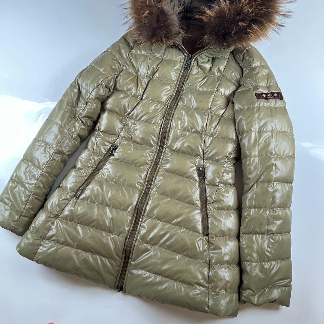 【美品】タトラス TATRAS リバーシブル ダウンジャケット カーキ ファー