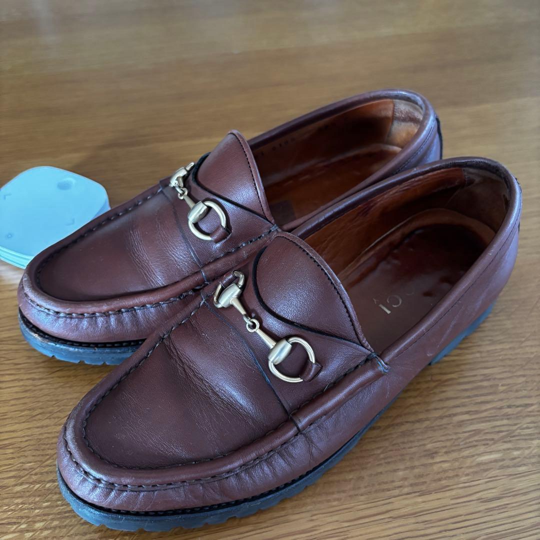 GUCCI ホースビットローファー ブラウン 7.5C サイズ23.5cm相当
