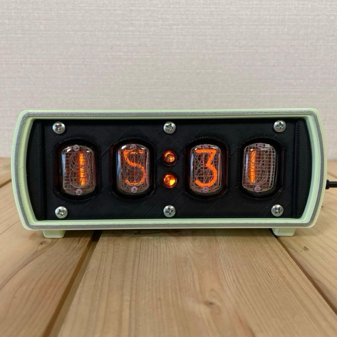 ニキシー管時計 NIXIE CLOCK 4桁 IN-12使用 グリーン