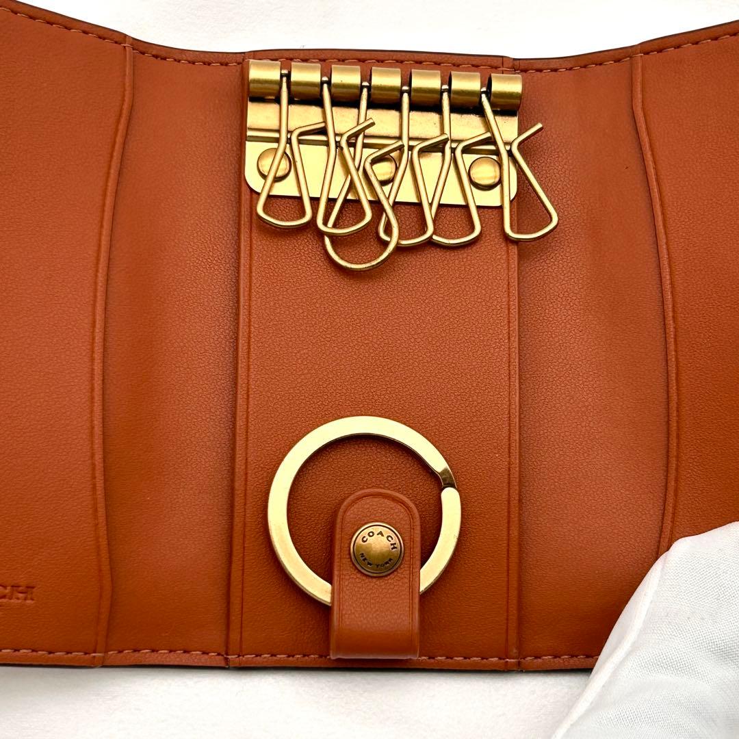 ✨極美品✨ COACH 6連 キーケース 高級レザー リング付き 【未使用級】