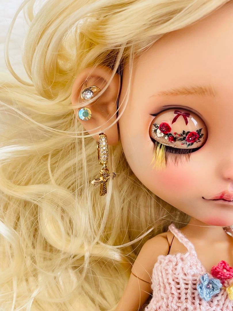 ー専用ー　アイシードールカスタム　レア！褐色のお姫♡ハムハム口♡ピアスつけ耳♡