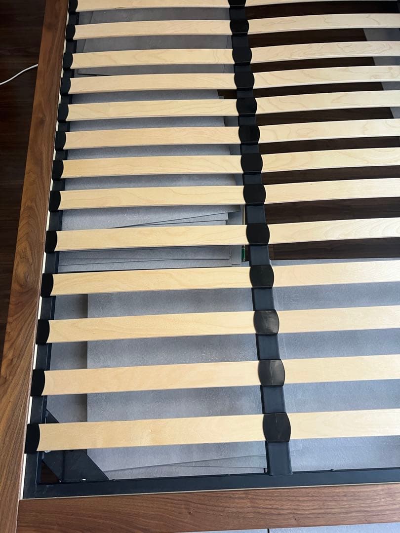 【直接受け取り可能】無印良品　セミダブルベッドフレーム　ウォールナット